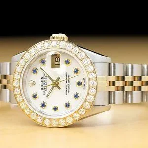 Sale! Rolex Ladies 1ct++ 18k Diamond Watch! WOW!! Rolex Ladies Datejust 26mm 18kGold & Steel Watch ICED 1ct  main image 4